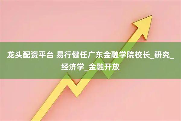 龙头配资平台 易行健任广东金融学院校长_研究_经济学_金融开放